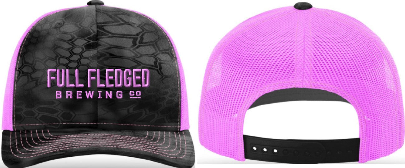 Black & Neon Pink Trucker Hat